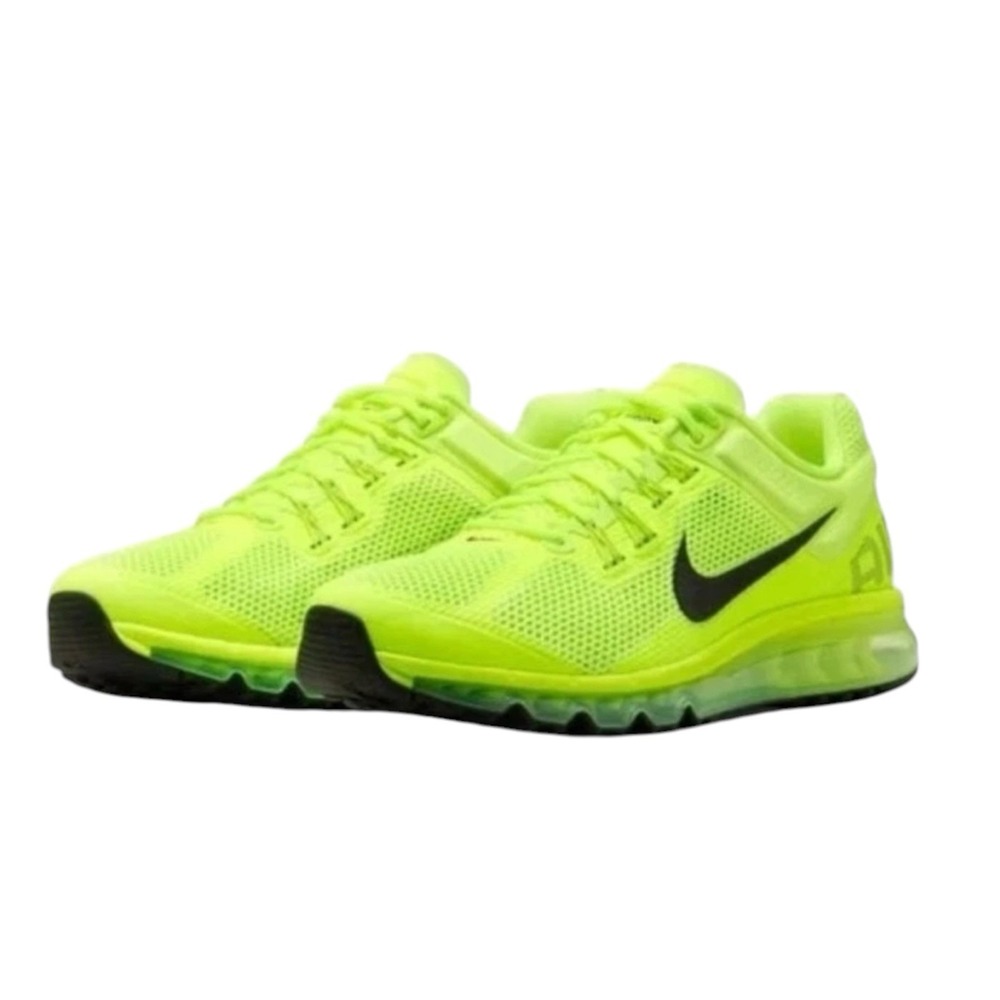Nike Air Max 2013 Volt Black Mens 10.5 Running Shoes 554886-700 sneakers - Picture 4 of 6